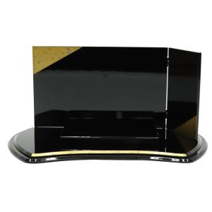 アウトレット品 屏風台 台屏風セット 黒檀塗畳台 屏風付 23a-ya-0697