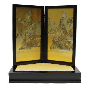 10362 収納台 差し込式 四角枠 収納彫金風屏風 セット 飾り台＆屏風のみ 10362 収納台 差し込式 四角枠 収納彫金風屏風 セット 飾り台＆