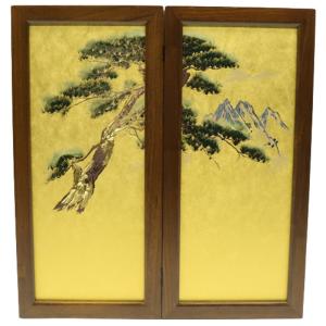 アウトレット品 五月人形屏風単品 25号五月屏風 二曲 龍A 21ya2060