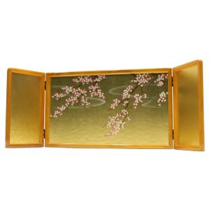 アウトレット品 屏風台 台屏風セット 30号 H-18 金屏風 親王台付 23a