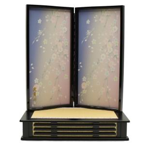 アウトレット品 五月人形屏風単品 18号五月二曲屏風 勇気 手描龍