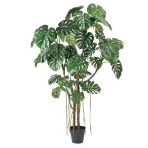 人工観葉植物 モンステラ ジョイント ポット 光触媒加工 高さ240cm （P226) （zv1550) （代引き不可）