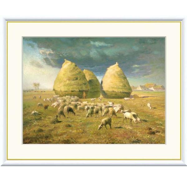 額絵 ミレー 秋、積み藁 f8・f6・f4サイズ 世界の名画シリーズ gk-a5-j1018（p9）...