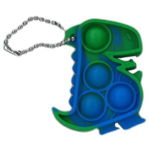 キッズ おもちゃ プッシュポップキーホルダー ミニ バブル  恐竜2  pu-di-6 DINO GREEN BLUE グリーン/ブルー｜sakura-soleil