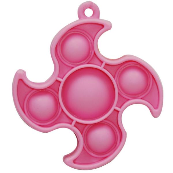 おもちゃ プッシュキーホルダー 手裏剣2  pu-sh-18  SHURIKEN PINKピンク系