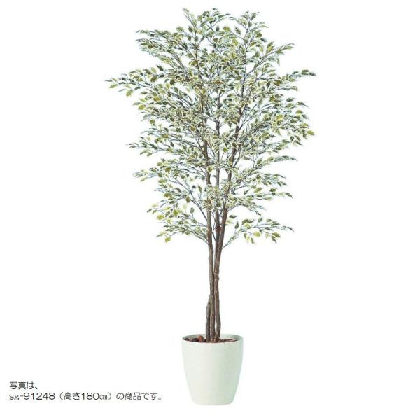 人工観葉植物 ベンジャミナスターライトトリプル 150 natural ポット付き 高さ150cm ...