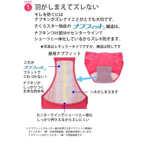 サニタリーショーツ 綿素材 羽つきナプキンがピ...の詳細画像4