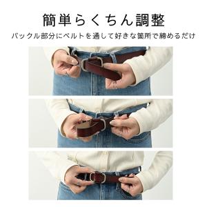 ベルト レディース 本革 穴なし おしゃれ 革...の詳細画像2