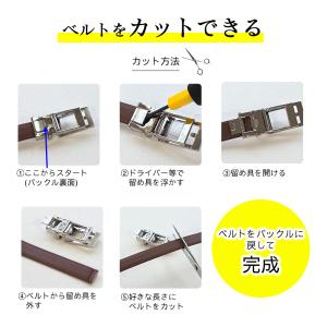 ベルト レディース 穴なし 本革 おしゃれ ブ...の詳細画像4