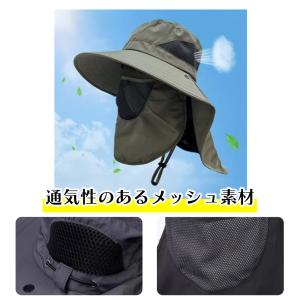 サファリハット メンズ 帽子 レディース 紐付...の詳細画像4