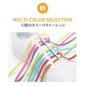 靴紐 100cm 結ばない 靴ひも ゴム 伸び...の詳細画像3