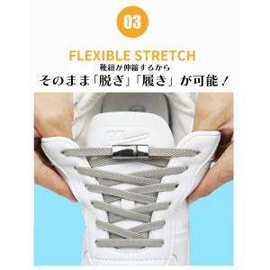 靴紐 100cm 結ばない 靴ひも ゴム 伸び...の詳細画像5