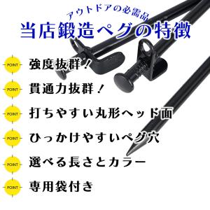 ペグ 鍛造ペグ 軽量 4本 8本 12本 16...の詳細画像1