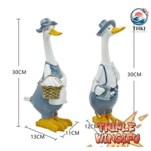 置物 アヒル ダック 樹脂 北欧 ガーデニング...の詳細画像1