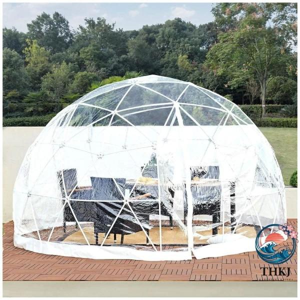 透明アウトドアテント、インスタントポップアップクリアドームテント、ポータブルクリアポッド透明ビューテ...