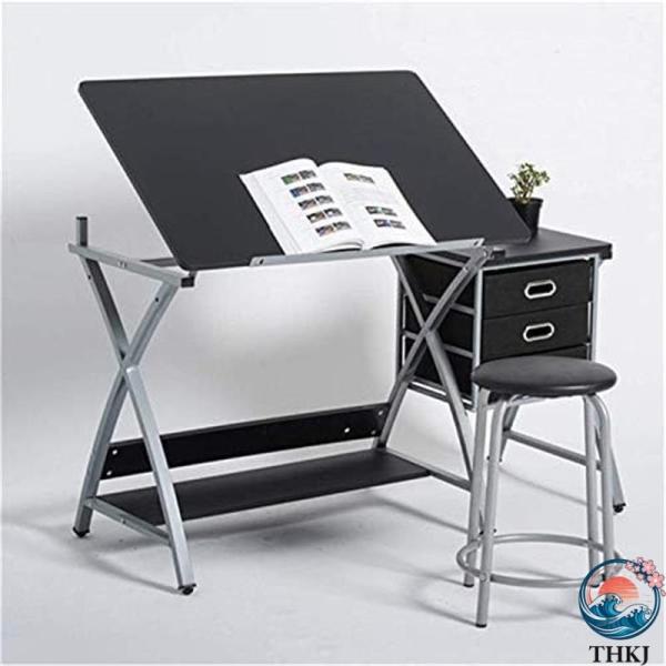 製図テーブル 傾斜台 絵描き用 80度傾斜可能な卓上を備えた製図台 コンピューターデスク机 調節可能...