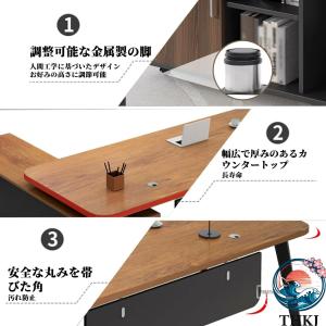 社長テーブル 法人様向け L型 社長デスク オ...の詳細画像5