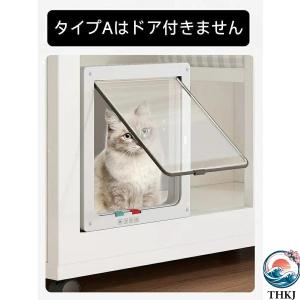 猫ケージ キャットケージ 2段 木製フレーム ...の詳細画像3