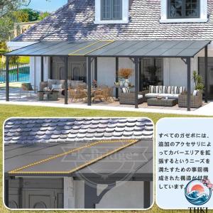 壁取り付け式ガゼボパーゴラ 10フィートx 高...の詳細画像3