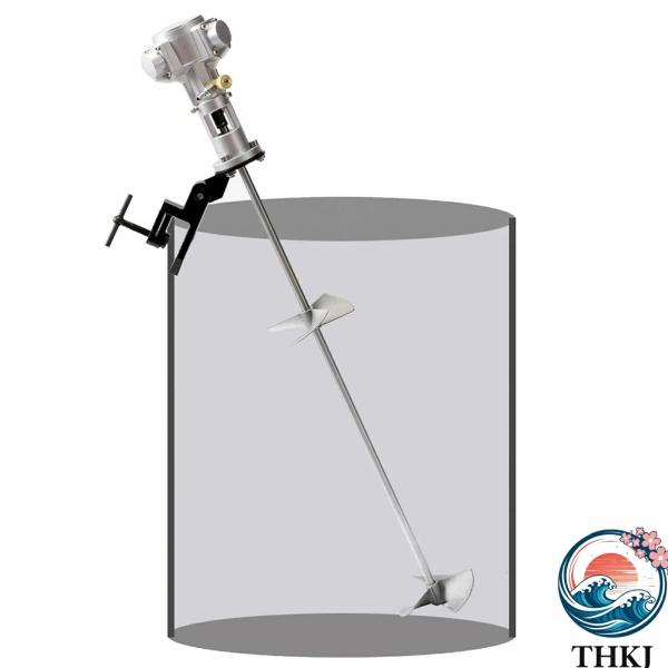 空気圧撹拌機 クランプ式ドラム缶取付 60ガロン 400L エアペイントミキサー エア作動 小型かく...