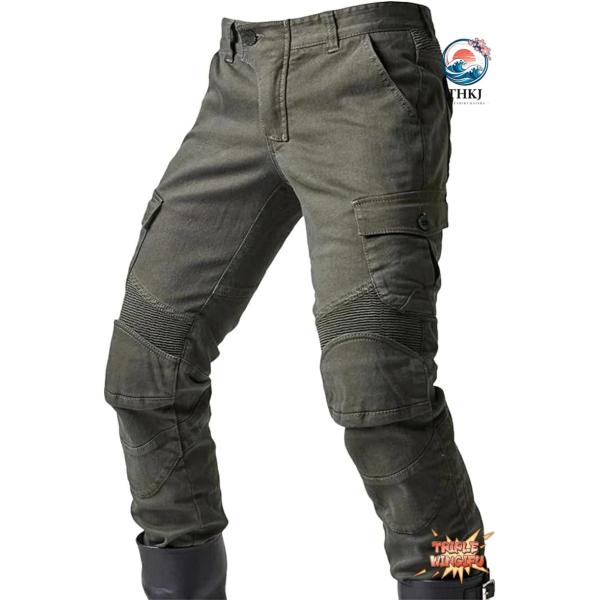 バイクパンツ メンズ ライディングパンツ 耐磨 ストレッチ素材 プロテクター 通気性 レーシングパン...