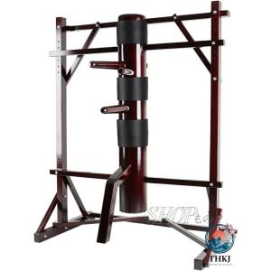 木人 壁詠春拳杭装置 木製のスプリングアームを備えた武道訓練用ダミー THKJ 屋内ホームカンフートレーナーツール 太極拳練習装置 使いやすい おすすめ