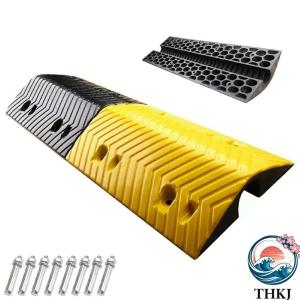 ゴム製道路バンプ ケーブルプロテクター 屋外 100cm ホースプロテクター THKJ 減速帯 高さ8.5cm 1チャンネル アスファルト コンクリート 使いやすい おすすめ