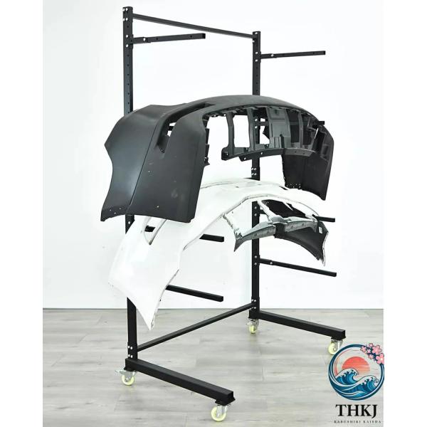 塗装スタンド バンパーラック 床移動式バンパー収納ラック 自動車部品用ボディショップバンパーホルダー...