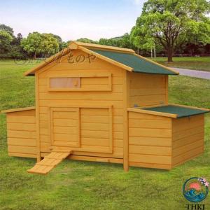 ウサギのケージ、耐候性屋根と卵パック付きの屋外ウサギ小屋、鶏やモルモット用の木製小動物の生息地