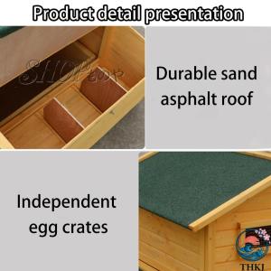 ウサギのケージ 耐候性屋根と卵パック付きの屋外...の詳細画像2