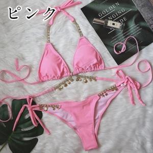 レディース ビキニ水着 ブラジリアンビキニ ホ...の詳細画像3