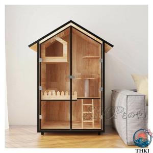 キャットハウス キャットキャビネット 猫ケージ 猫 別荘 猫砂 猫ハウス 宅配室 特大スペース 猫家具