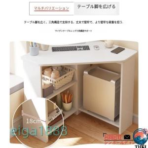 コーナーデスク コンピュータテーブル 机 三角...の詳細画像2