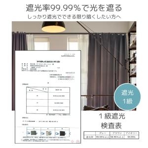 1級遮光 無地 カーテン レース付き 4枚se...の詳細画像5