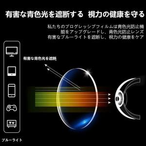 老眼鏡 累進多焦点レンズ 遠近両用 紫外線ブル...の詳細画像2