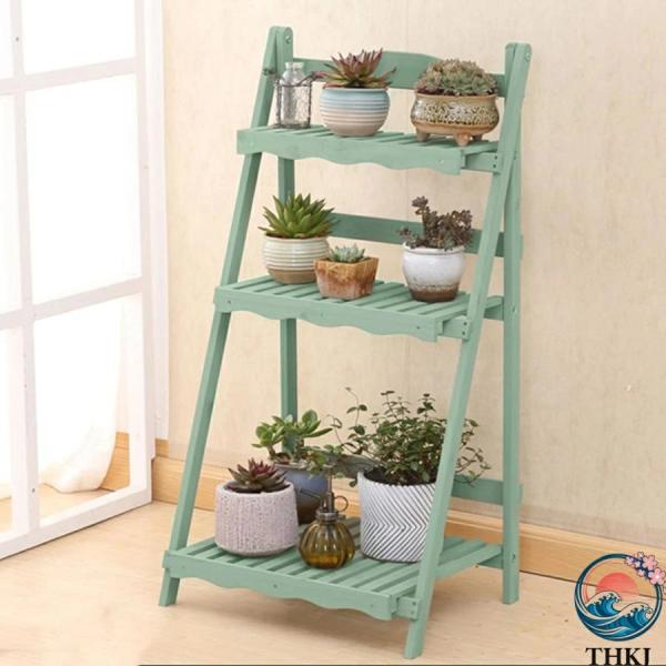 植物スタンド 3層フラワーラダー 折りたたみ式ディスプレイ棚 プランターポットオーガナイザー 屋内 ...