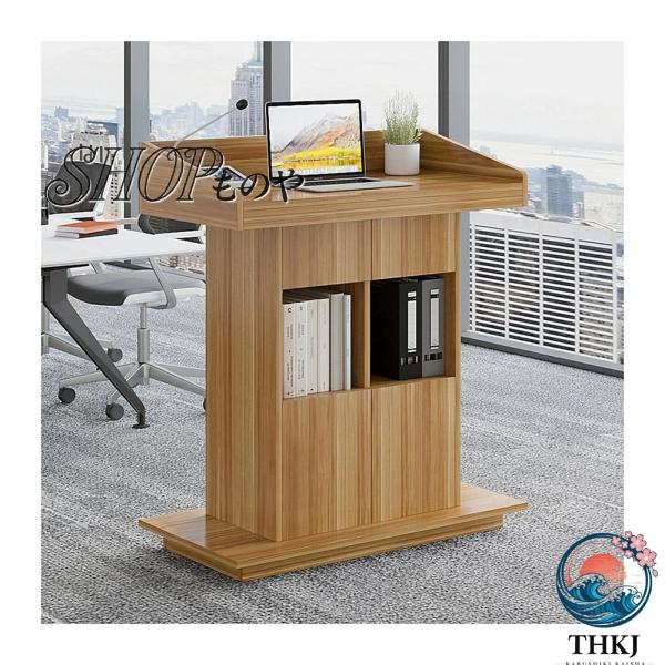 演説台 講演台 表彰台 司会者台演台 講義台 講演台 木製学校教師演壇 司会台 キャスター付き ポー...