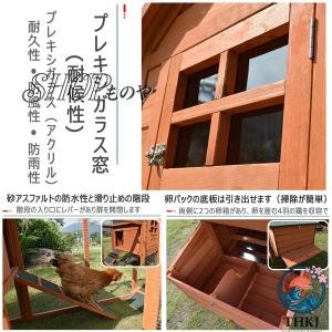 鶏小屋 屋外 木製 大型 鶏舎 ヘンハウス 砂...の詳細画像4