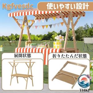 屋台セット 仮設屋台セット 木製 移動販売ブー...の詳細画像2