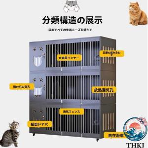 キャットケージ 猫用ケージ 脱走防止 ねこゲー...の詳細画像2