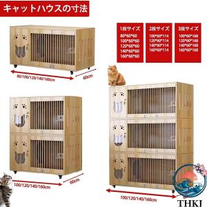 キャットケージ 猫用ケージ 脱走防止 ねこゲー...の詳細画像3