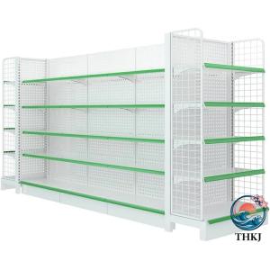 大型スーパーマーケット陳列棚 金属製頑丈収納棚 ディスプレイスタンド 床置き可能 350kg耐荷重