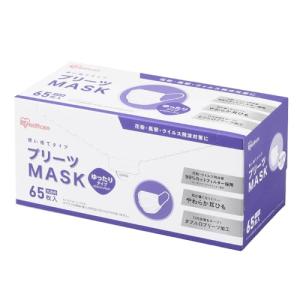 [アイリスオーヤマ] 不織布マスク 大きめ 65枚入 ホワイト 耳が痛くならない PN-NV65LL 白 大きいサイズ