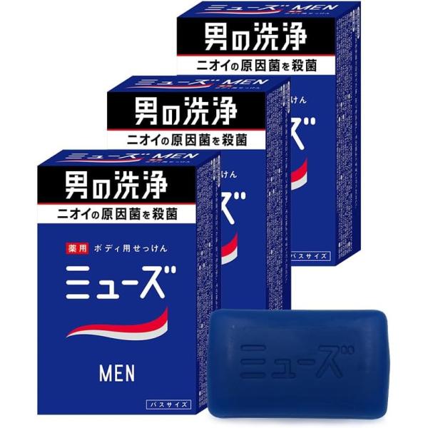 【医薬部外品】固形石鹸 ミューズ メン 男性 メンズ 消臭 135g × 3個