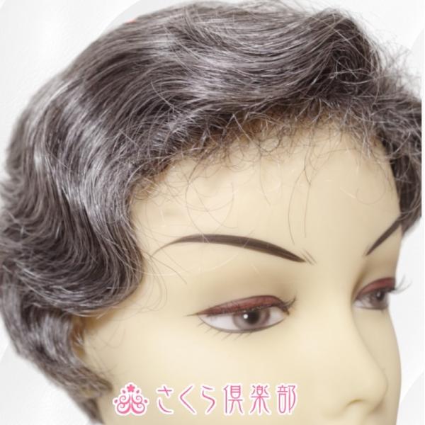 フルウィッグ 人工毛 ミセス シニア向け ウェーブ 白髪入り40% 60% hm220AN 医療用に...