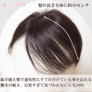 男性用メンズ部分ウィッグ 人毛100% top...の詳細画像5