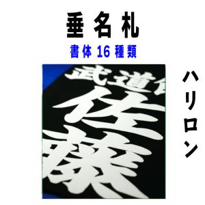 剣道防具用 垂れネーム 垂名札 名札 ゼッケン 「 ハリロン 」 選べる書体 １６種類 はがれにくい タレネーム