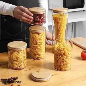 ガラスキャニスター 密閉 2000ml パスタ...の詳細画像2