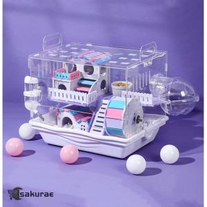 ハムスターケージ アクリル 透明ケージ 小動物...の詳細画像3