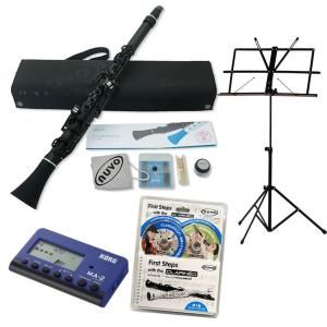 Nuvo Clarineo ヌーボ クラリネオ Ver2.0 入門セット［本体 + ファーストステップ + 譜面台 + メトロノーム 4点セット］［本体 NCFSJP MA2 MS200JBK］｜sakuragakki